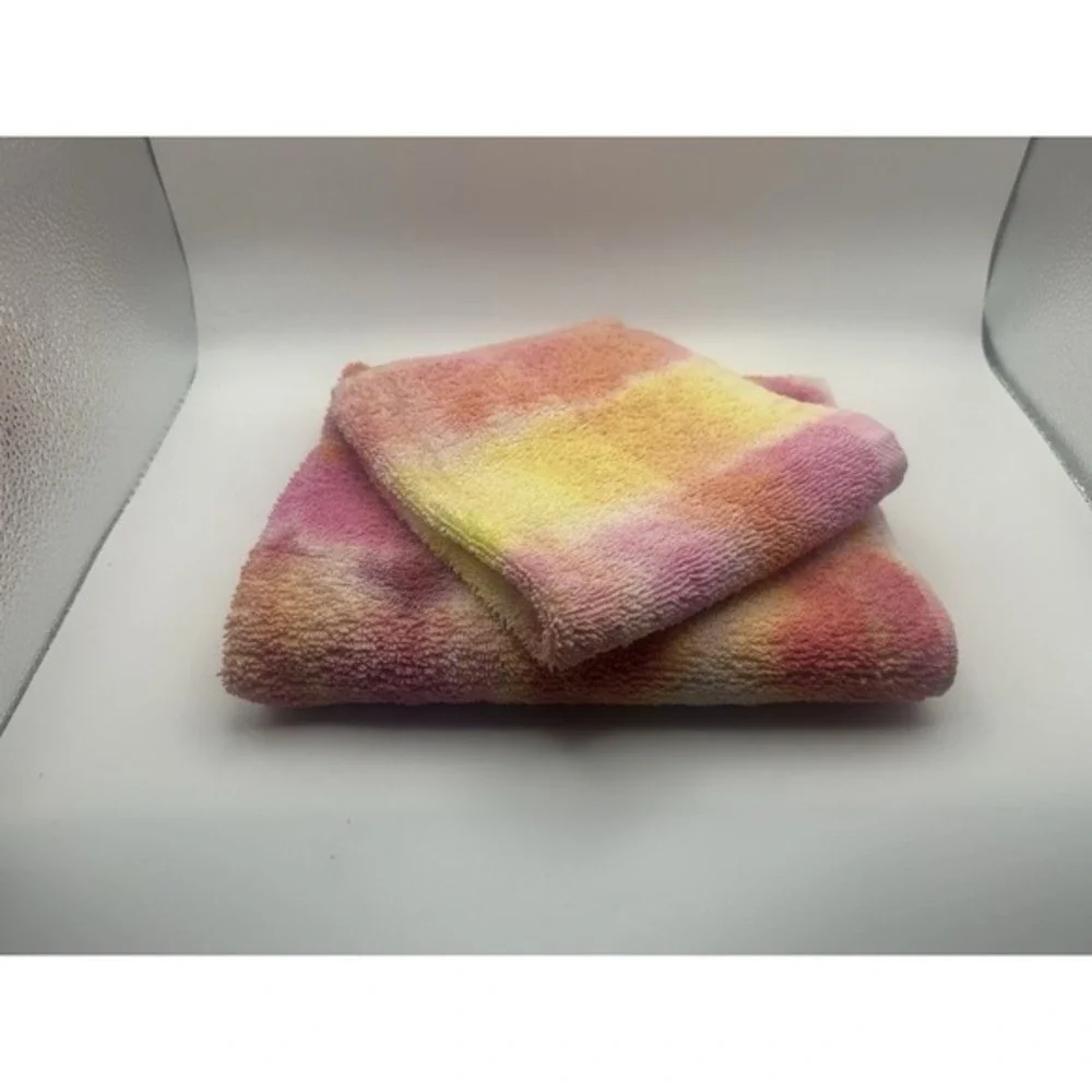2-PC Hand Tie Dye Upcycled Hand Towel & Wash Cloth‎